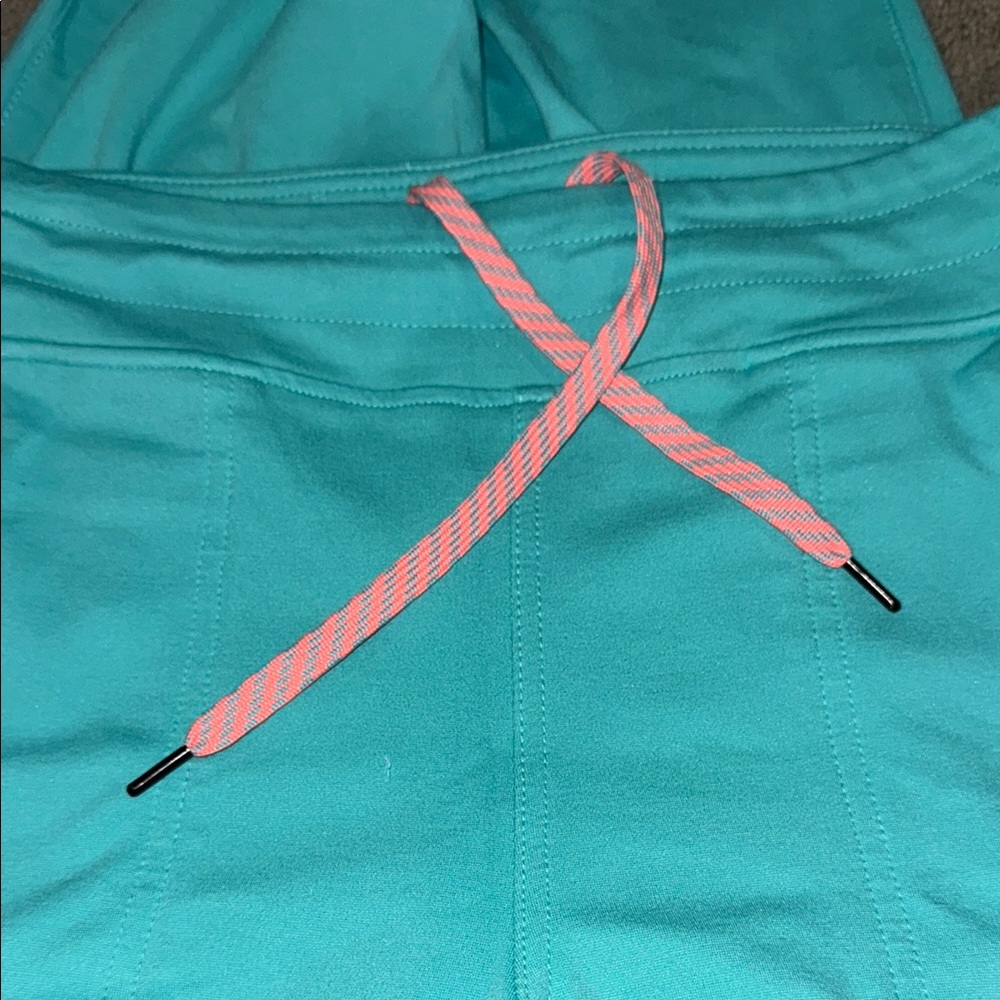 Teal Joggers with princess cut, V neck shirt